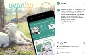 capture d'écran d'une publication Instagram de Yepngo