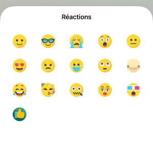 Réactions aux messages privés dans YepnGo 4 sur iOS